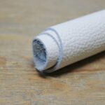 Upholstery Leather Grained Powder White