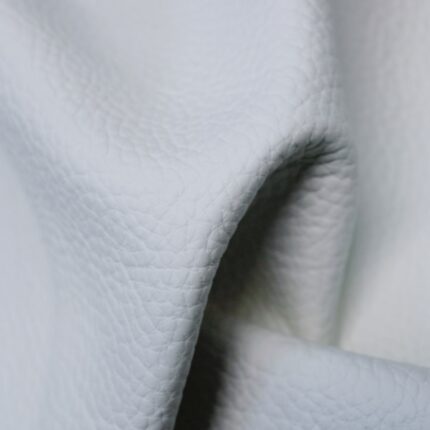 Upholstery Leather Grained Powder White