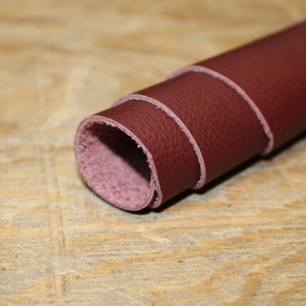 Upholstery Leather Grained Wine Red