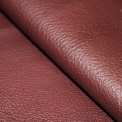 Upholstery Leather Grained Wine Red