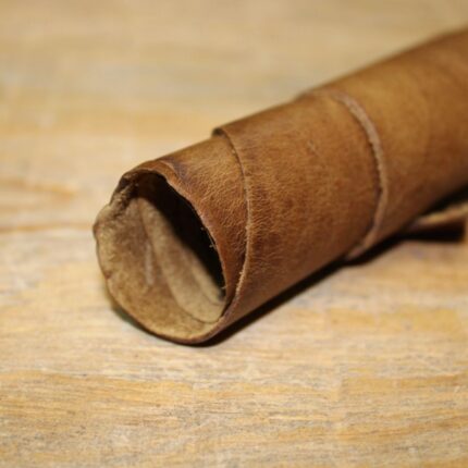 Upholstery Leather Distressed Smooth Cowhide Honey Brown