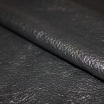 Upholstery Leather Grained Shiny Black