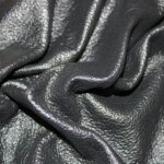 Upholstery Leather Grained Shiny Black