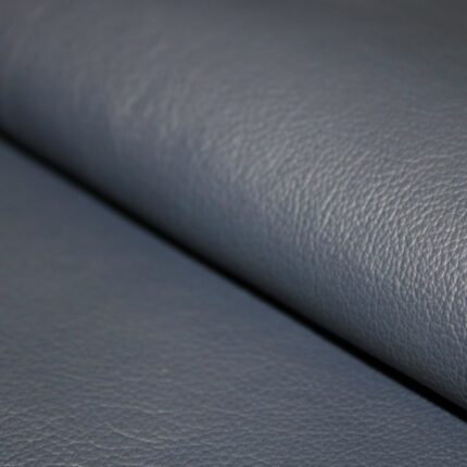 Upholstery Leather Grained Navy Blue