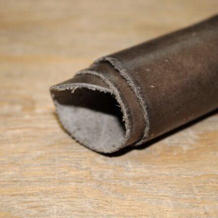 Upholstery Leather Distressed Smooth Cowhide Dark Taupe