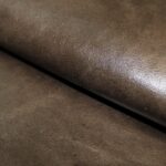 Upholstery Leather Distressed Smooth Cowhide Dark Taupe