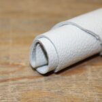 Upholstery Leather Grained Ghost White