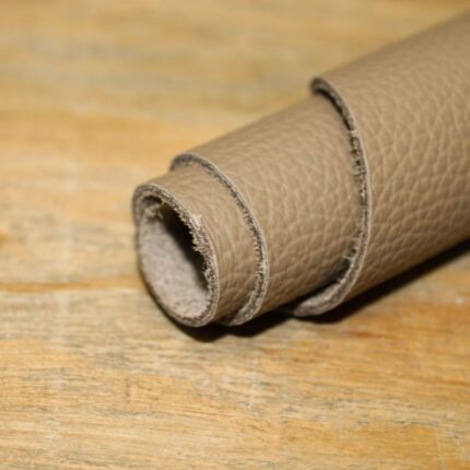 Upholstery Leather Grained Light Taupe