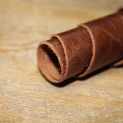 Upholstery Leather Distressed Smooth Cowhide Sienna Brown