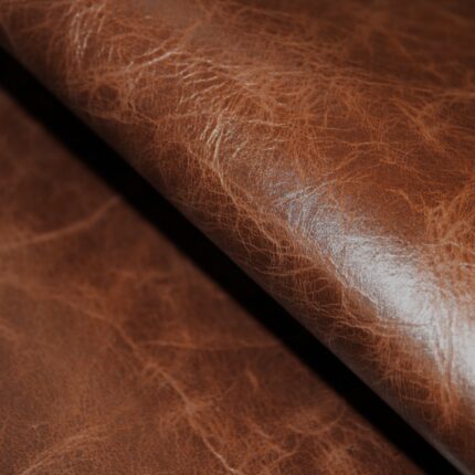 Upholstery Leather Distressed Smooth Cowhide Sienna Brown
