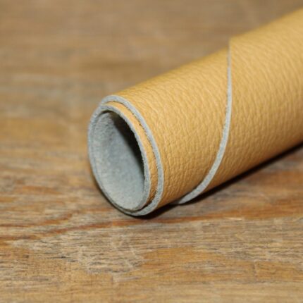 Upholstery Leather Grained Mustard Yellow