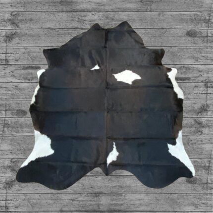 Hair-On Cowhide Rug Dark Brown & White CHR1010