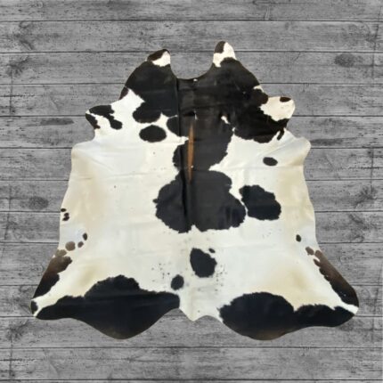 Hair-On Cowhide Rug Dark Brown & White
