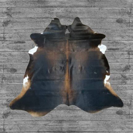 Hair-On Cowhide Rug Dark Brown & White