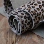 Ponyskin Leather Leopard Cream