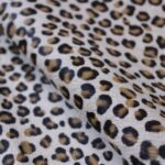 Ponyskin Leather Leopard Cream