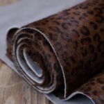 Ponyskin Leather Leopard Brown
