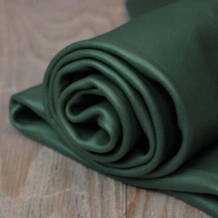 Smooth Cowhide Leather Pinewood Green