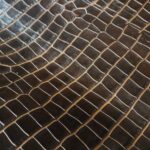 Crocodile Embossed Cowhide T.Moro Brown
