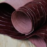 Crocodile Embossed Cowhide Bordeaux