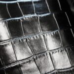 Crocodile Embossed Cowhide Black Nero