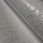 Crocodile Embossed Cowhide Bianco