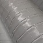 Crocodile Embossed Cowhide Bianco