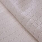 Crocodile Embossed Cowhide Cream Beige