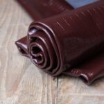 Crocodile Embossed Cowhide Burgundy