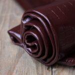 Crocodile Embossed Cowhide Burgundy