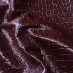 Crocodile Embossed Cowhide Burgundy