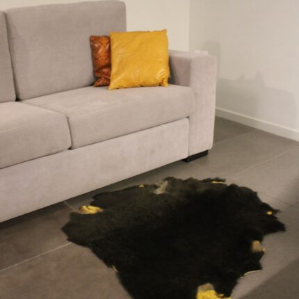 Seeweed Green Lambskin Shearling Hide For Rugs & Decoration