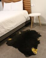 Seeweed Green Lambskin Shearling Hide For Rugs & Decoration