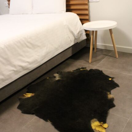 Seeweed Green Lambskin Shearling Hide For Rugs & Decoration