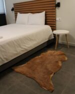 Honey Brown Lambskin Shearling Hide For Rugs & Decoration