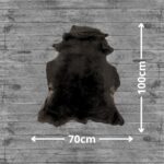 Black Lambskin Shearling Hide For Rugs & Decoration