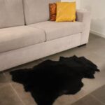 Black Lambskin Shearling Hide For Rugs & Decoration