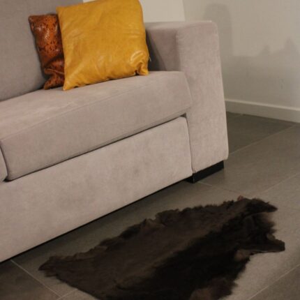 Cognac Brown Goatskin Hide For Rugs & Decoration