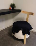 Midnight Blue Lambskin Shearling Hide For Rugs & Decoration
