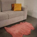 Pink Lambskin Shearling Hide For Rugs & Decoration