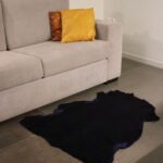Deep Blue Lambskin Shearling Hide For Rugs & Decoration