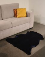 Deep Blue Lambskin Shearling Hide For Rugs & Decoration