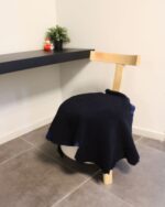 Deep Blue Lambskin Shearling Hide For Rugs & Decoration