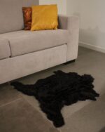 Midnight Brown Lambskin Shearling Hide For Rugs & Decoration