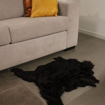 Midnight Brown Lambskin Shearling Hide For Rugs & Decoration