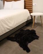 Midnight Brown Lambskin Shearling Hide For Rugs & Decoration