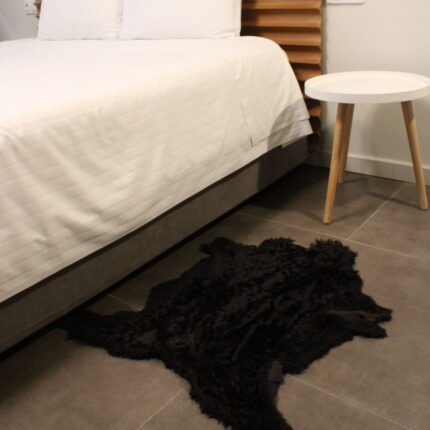 Midnight Brown Lambskin Shearling Hide For Rugs & Decoration