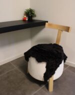 Midnight Brown Lambskin Shearling Hide For Rugs & Decoration