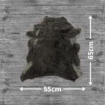 Black Lambskin Shearling Hide For Rugs & Decoration