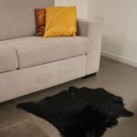 Black Lambskin Shearling Hide For Rugs & Decoration